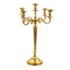 Gold Matte Aluminum 5 Lights Candle Holder Candelabra, 33″