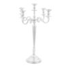 White Aluminum 5 Lights Candle Holder Candelabra, 33″