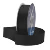 black waterproof poly-satin ribbon 1.375in