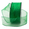 green wired sheer ribbon 2.4in