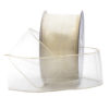 ivory wired sheer ribbon 2.4in