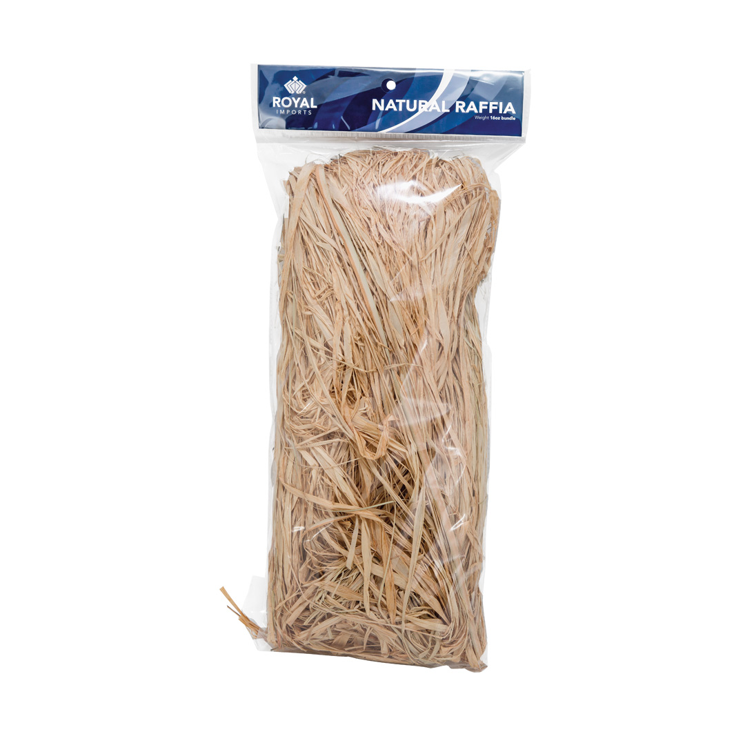 Natural Raffia, 12oz, Packed 10 Bags Per Case - Royal Imports