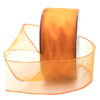 orange wired sheer ribbon 2.4in