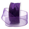 plum wired sheer ribbon 2.4in