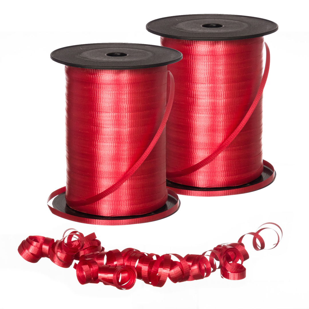NEW Details about   6 Rolls Red Curling Ribbon 18.3 Yds Ea 