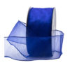 royal blue wired sheer ribbon 2.4in