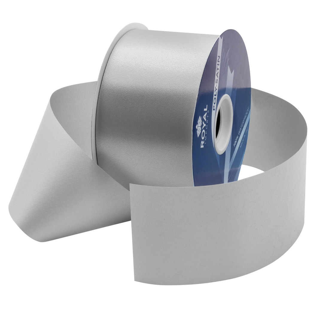 satin ribbon silver