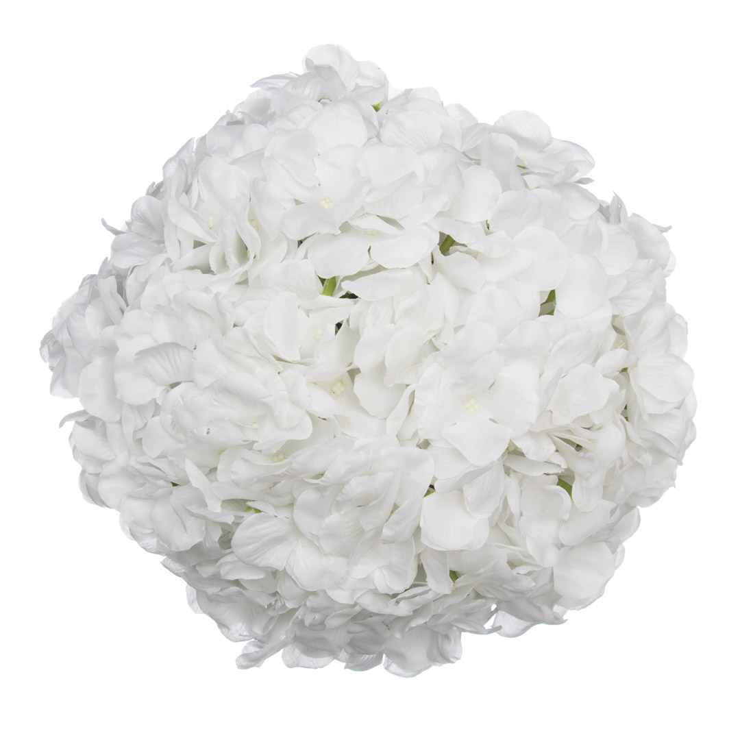 White Silk Hydrangea Ball, 10