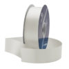 white waterproof poly-satin ribbon 1.375in