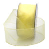 yellow wired sheer ribbon 2.4in